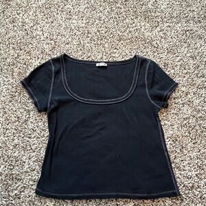 Free People Pointelle Short Sleeve